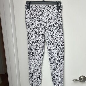 Balance Collection white Cheetah print leggings, Size Small, 22 1/2” inseam